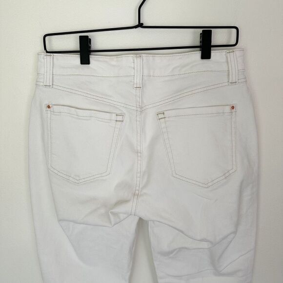 INC International Concepts Denim Women’s White Mid Rise Straight Leg Jean - Picture 7 of 10